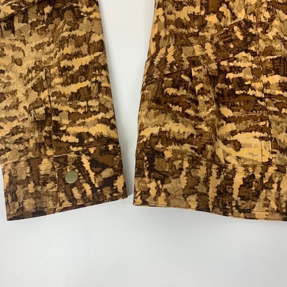 Zenergy by Chico’s Brown Abstract Zip-Up Jacket Size 0 (S) Stretch Travel Layer - Picture 8 of 14